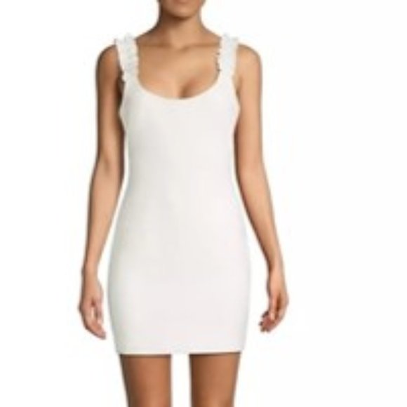 Likely Dresses & Skirts - (NWT) Likely Elana Ruffled Strap Bodycon Dress Size 4 Cream / White